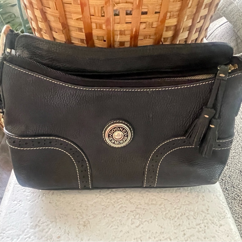 Dooney & Burke Black Leather Shoulder Bag